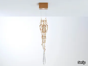 LIQUID DRIP SINGLE - Handmade bronze pendant lamp _ Serip