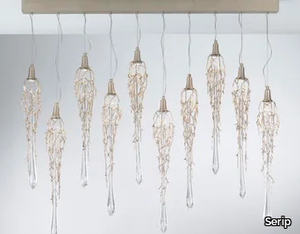 LIQUID DRIP DECUPLET - Handmade bronze pendant lamp _ Serip