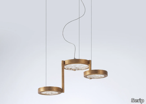 LUNA MOONBOW THREE LEVELS - LED handmade bronze pendant lamp _ Serip