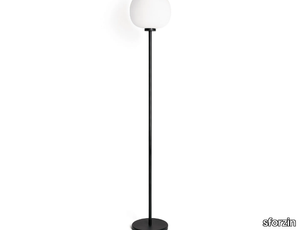 BOMBO - Floor lamp in metal and opal glass with dimmer _ sforzin