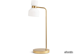 FIFTY - Adjustable table lamp in opal glass and brass _ sforzin