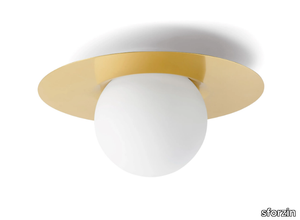 HAT - Wall lamp / ceiling lamp in brushed brass _ sforzin