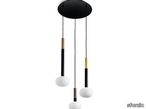 MOSE 3 - Suspension lamp in metal and opal glass _ sforzin