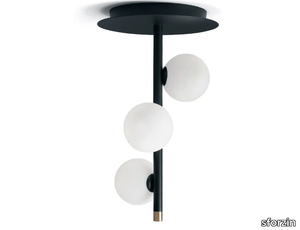 POMÌ 3 - Ceiling lamp in metal and opal glass _ sforzin