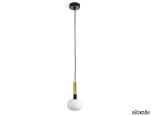 MOSE - Suspension lamp in metal and opal glass _ sforzin