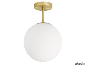 JUGEN - Opal glass ceiling lamp _ sforzin