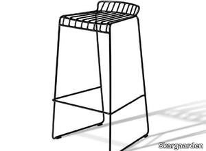 RESÖ - Sled base steel stool with footrest _ Skargaarden