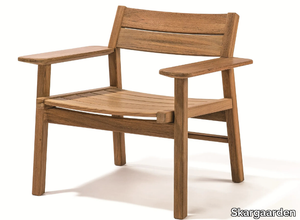 DJURÖ - Garden teak easy chair with armrests _ Skargaarden