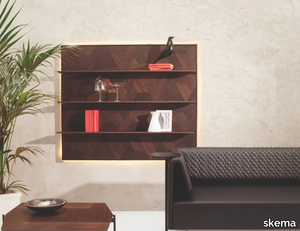 TALEA YLES CARBO - Floating wooden bookcase _ SKEMA