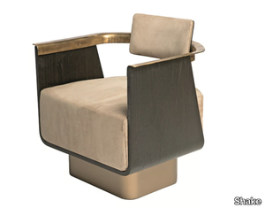 BOSTON - Nabuk armchair with armrests _ Shake