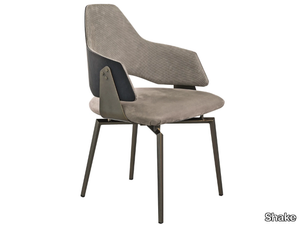 CHLOE - Upholstered nabuk chair with armrests _ Shake