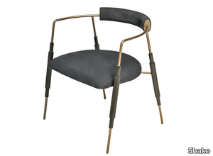 FRAME - Upholstered nabuk chair with armrests _ Shake