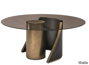 HEGE - Round glass dining table _ Shake