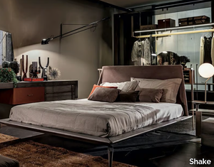 HIO - Wooden double bed with upholstered headboard _ Shake