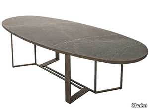 BOSTON - Oval ceramic dining table _ Shake