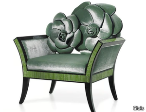 MY LITTLE ROSE - Fabric armchair with armrests _ Sicis