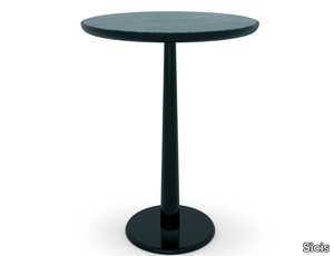 AMARETTO - Round glass and steel table _ Sicis