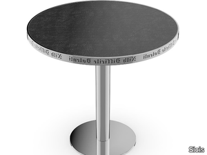 F58 - Round glass and steel table _ Sicis