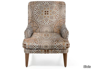 PALLADIO - Fabric armchair with armrests _ Sicis