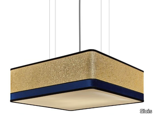 PLAZA SQUARE - Fabric pendant lamp _ Sicis