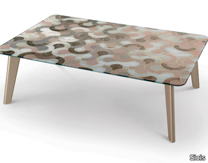 OWEN - Rectangular glass coffee table _ Sicis