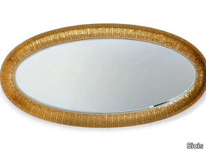 FLUXUS - Oval framed mirror with integrated lighting _ Sicis