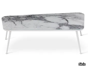 FILICUDI - Aluminum garden coffee table with Vetrite top _ Sicis