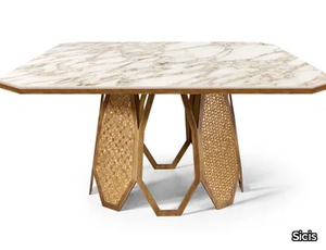 BORGIA - Square marble table _ Sicis