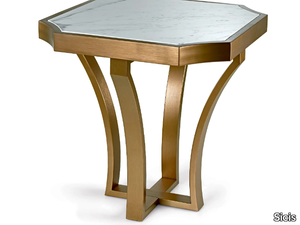 SAVOY - Calacatta Oro marble high side table _ Sicis