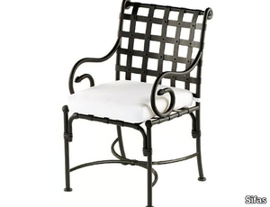 KROSS - Garden chair with armrests _ Sifas