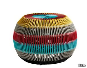 TAM TAM - Round polyester garden pouf _ Sifas