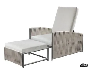 BASKET - Recliner garden armchair with footstool _ Sifas