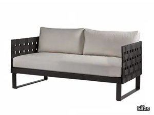 KOMFY BLACK - 2 seater garden sofa _ Sifas