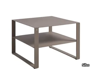 KOMFY - Square glass and aluminium garden side table _ Sifas