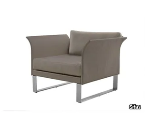 KOMFY - Sled base garden armchair with armrests _ Sifas