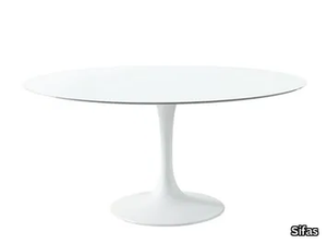 KOROL - Oval glass and aluminium garden table _ Sifas