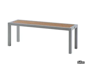 KALIFE - Aluminium and wood coffee table / garden bench _ Sifas