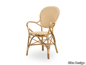 ISABEL - Rattan and tFibre® chair with armrests _ Sika Design