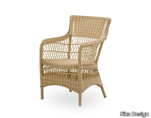 MARIE EXTERIOR - ArtFibre® garden chair with armrests _ Sika Design