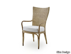 MELODY - Rattan chair with armrests _ Sika Design