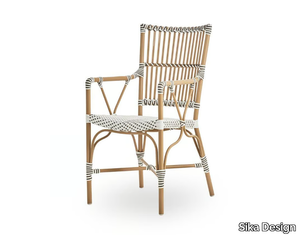 MONIQUE - Aluminium and ArtFibre garden chair with armrests _ Sika Design