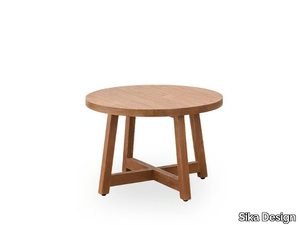 AKSEL - Round teak coffee table _ Sika Design