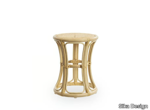 BELLA - Low rattan stool _ Sika Design