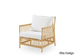 CAROLINE EXTERIOR - Garden lounge chair in Alu-Rattan and ArtFibre _ Sika Design