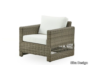 CARRIE EXTERIOR - Garden armchair in aluminium and ArtFibre with armrests _ Sika Design