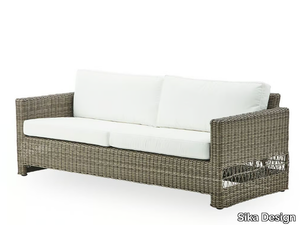 CARRIE EXTERIOR - 3 seater garden sofa in aluminium and ArtFibre _ Sika Design