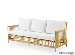 CHARLOTTENBORG EXTERIOR - 3 seater garden sofa in Alu-Rattan and ArtFibre _ Sika Design