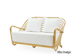 CHARLOTTENBORG EXTERIOR - 2 seater garden sofa in Alu-Rattan and ArtFibre _ Sika Design