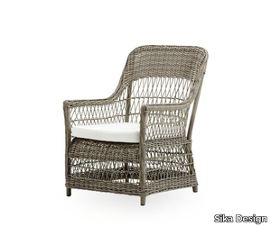 DAWN EXTERIOR - Garden lounge chair in aluminium and ArtFibre with armrests _ Sika Design