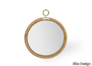 ELLA - Round framed rattan mirror _ Sika Design